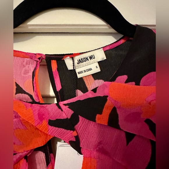 NWT Jason Wu red & pink floral dress - size 6 - Picture 4 of 5